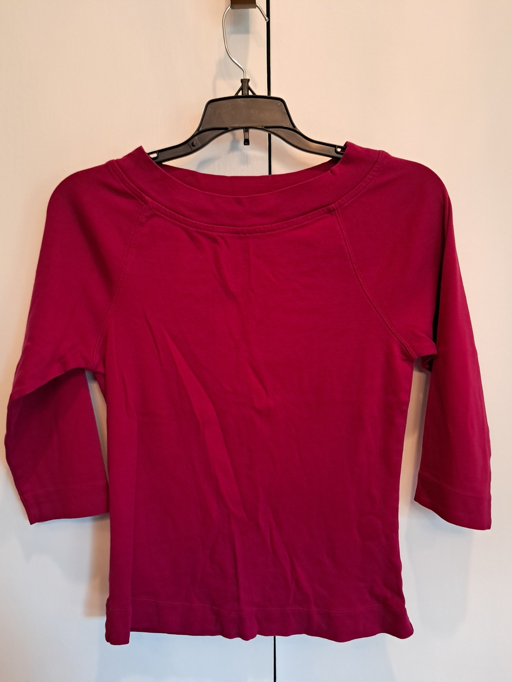 GB Girls Magenta Boatneck 3/4 Sleeve Top